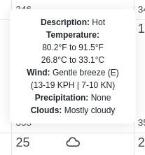 Image of hovering over the weather icon